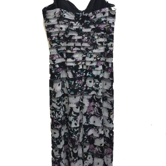 BCBG Floral Maxi Strapless Dress - Picture 2 of 5